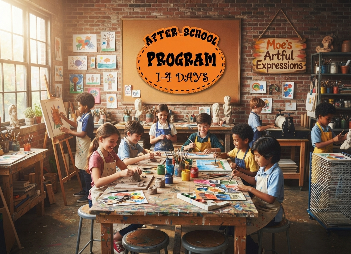 1-4 Days After School Program at Moe's Artful Expressions
