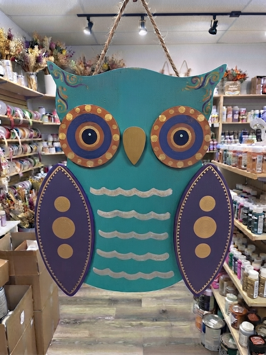 All Ages Owl Doorhanger Paint Event Oct 10th 4pm-7pm
