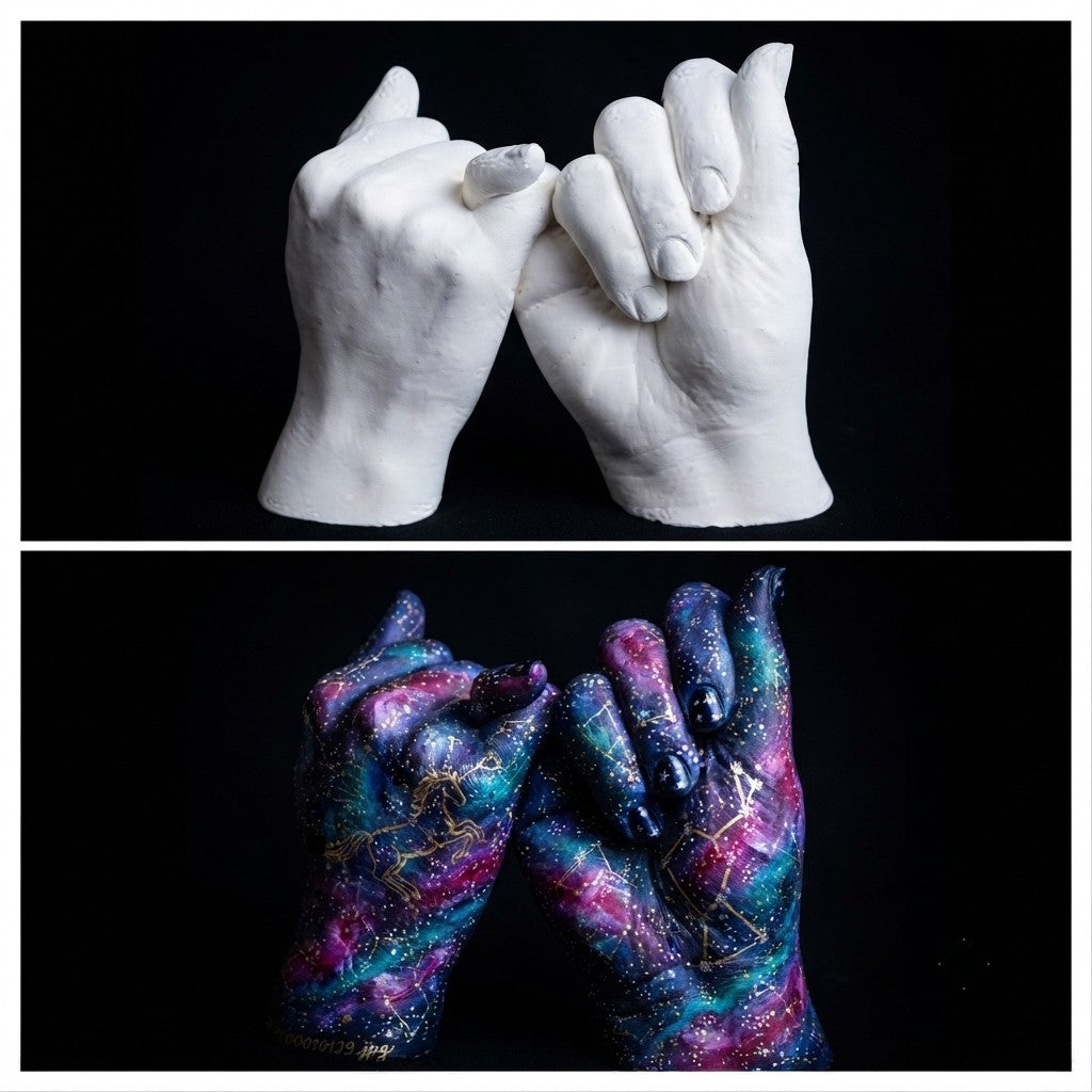 Couples Hand Casting & Fluid Paint & Sip Sat Nov 21st 6pm-9pm