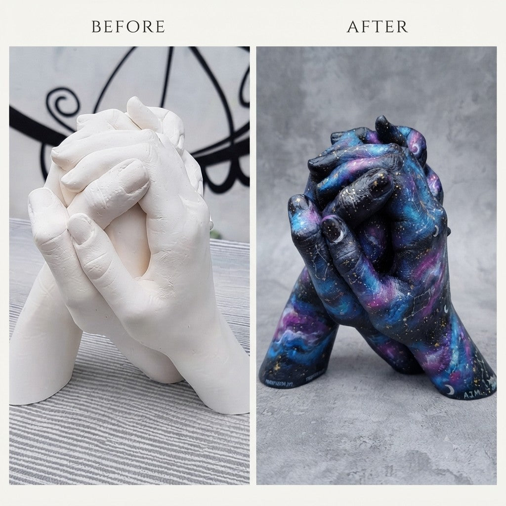 Couples Hand Casting & Fluid Paint & Sip Sat Nov 21st 6pm-9pm