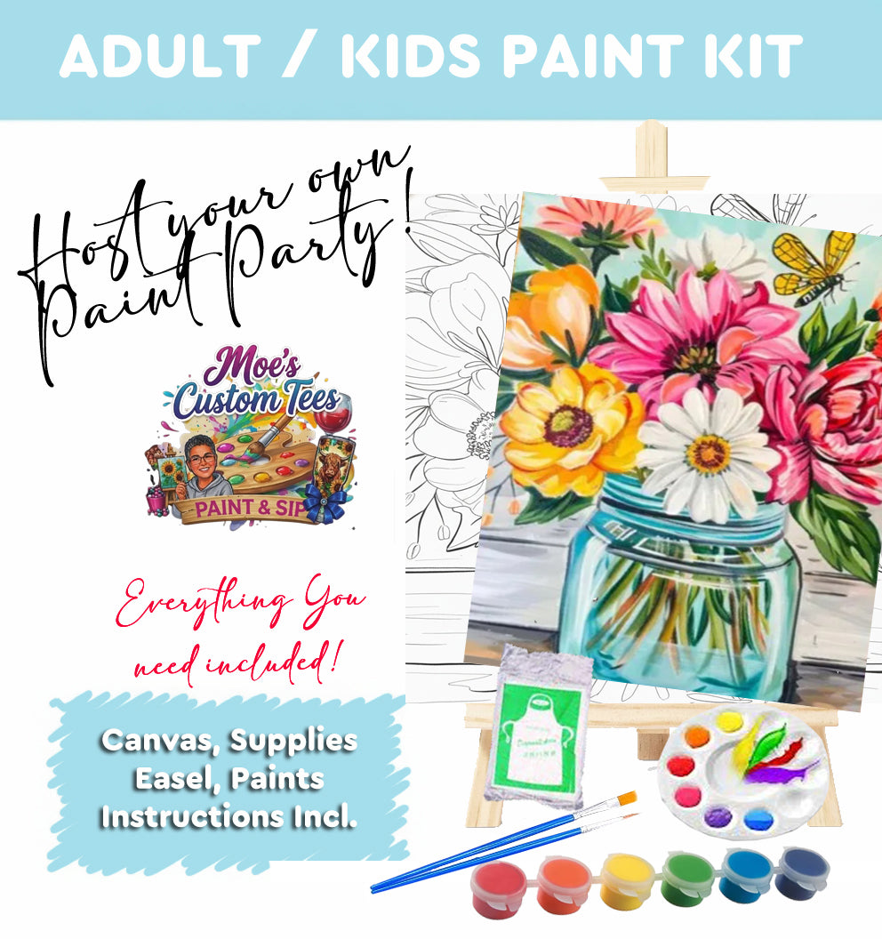 Ball Jar Flowers Paint Kit
