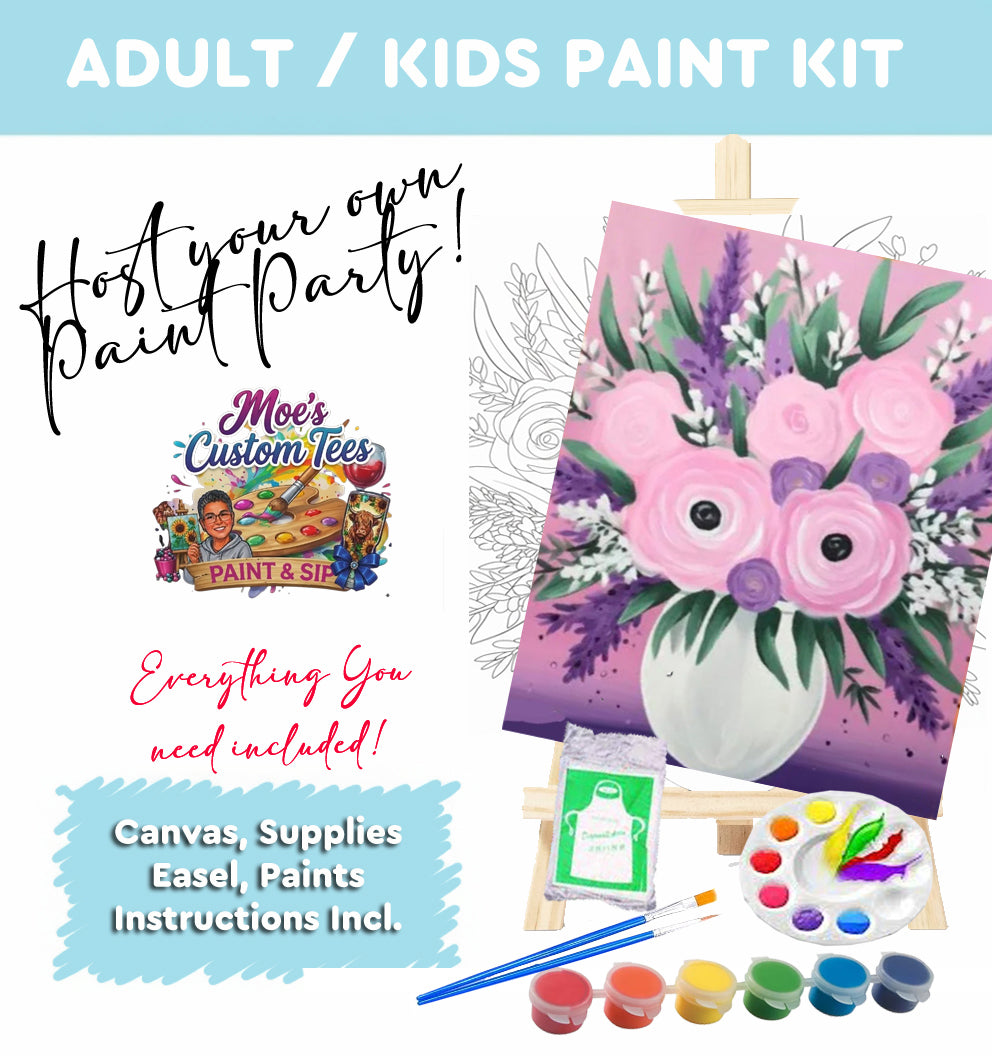 Owl Face Flowers Paint Kit